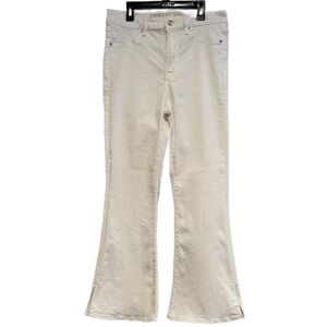 American Eagle ⭐️ VGUC Super Hi-Rise Flare Stretch Jean Size 8 Short White